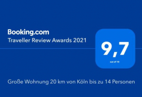 Große Wohnung 20 km von Köln bis zu 14 Personen